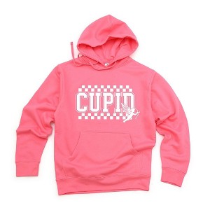 Simply Sage Market Women's Graphic Hoodie Cupid Varsity Checkered - 1 of 3