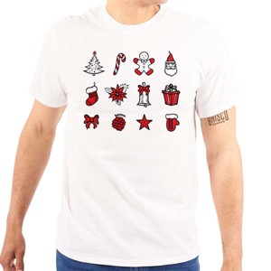Classic Christmas Holiday Ornaments Graphic T Shirt Men or Women Brisco Brands - 1 of 4