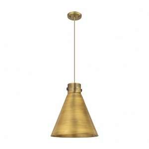 Newton Cone - 1 Light Cord Hung Pendant In Industrial Style-15.38 Inches Tall and 14 Inches Wide - 1 of 1