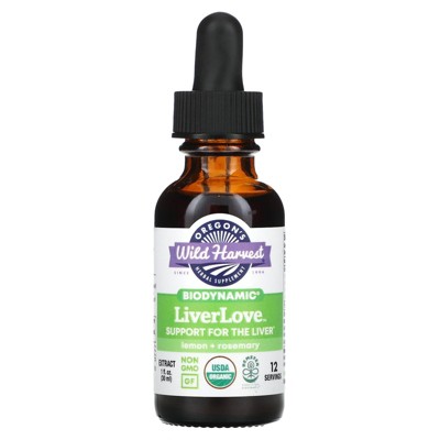 Oregon's Wild Harvest LiverLove, Biodynamic, Lemon + Rosemary, 1 fl oz (30 ml)