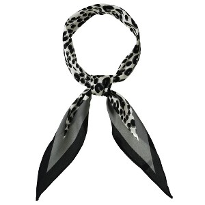 Allegra K Women's Animal Print Leopard Rhombus Neck Scarves Neckerchief - 1 of 4