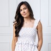Hope & Henry Women's  Smocked Ruffle Shoulder Sundress - 2 of 4
