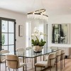 LNC Erinjenks 1-Lights 31.5"  Luxury and Glam Empire Textured Glass Integrated LED Chandeliers, Gold - 4 of 4