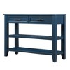 Hostack 42'' Console Table Sideboard with 2 Storage Drawers and 2 Tiers Shelves for Living and Dining Room, Navy - 4 of 4