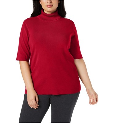 Anne Klein Womens Short Sleeve Pullover Sweater