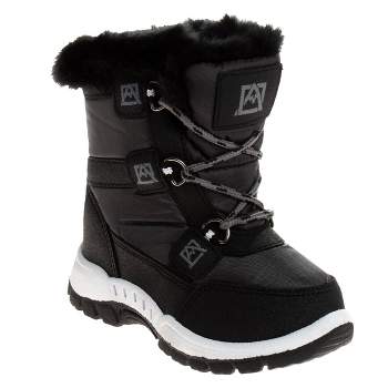Avalanche Unisex Boys Girls Slip Resistant Faux Fur Lined Winter Snow Boots (Little Kid)