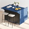51.2" Kitchen Island Cart with Drop Leaf, Adjustable Storage Shelves for Kitchen and Dining Cabinets - 2 of 4