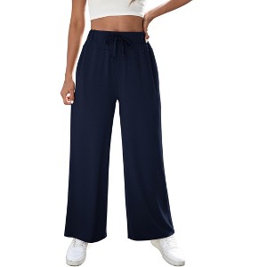 Clearlove Women Wide Leg Sweatpants High Waisted Baggy Pants Drawstring Athletic Joggers - 1 of 4