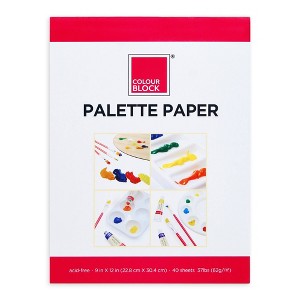 Colour Block 40 Page Blank Palette Paper Sketchbook 9"x12" White: Lay-Flat Hardcover, All Ages, Plain Paper, 9x12 Sketchbook - 1 of 3