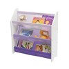 Humble Crew 30"H 3 Tier Kids Storage Book Rack Purple - 2 of 4