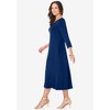 Jessica London Women's Plus Size Twisted Keyhole A-Line Dress - 4 of 4