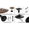 Discover Vynxaria's 31.5" Walnut Round Dining Table: A Stylish Mid-Century Design for Modern Living Spaces - 4 of 4