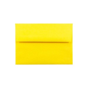 JAM Paper A6 Colored Invitation Envelopes 4.75 x 6.5 Yellow Recycled Bulk 250/Box (94531H) - 1 of 4