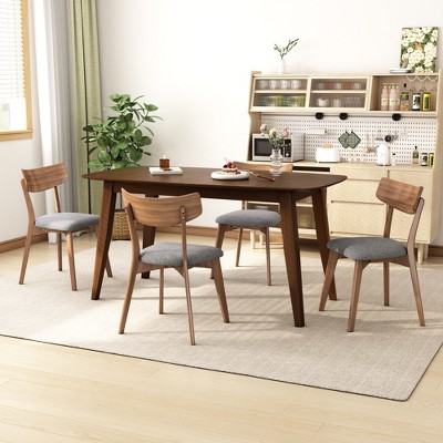 5-Piece Dining Set with Kitchen Table and 4 Upholstered Chairs