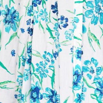 white blue floral