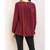 Women's Embroidered Floral Eyelet Lace Blouse - entro - 2 of 4