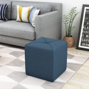 Modern Button Tufted Upholstered Ottoman,Square Ottoman,Fabric Upholstered Footrest,Versatile Upholstered Seating-Cuddlewood - 1 of 4