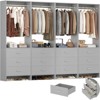 Aheaplus 24'' Freestanding Closet Organizer System with Hanging Rods and Drawers - 2 of 4