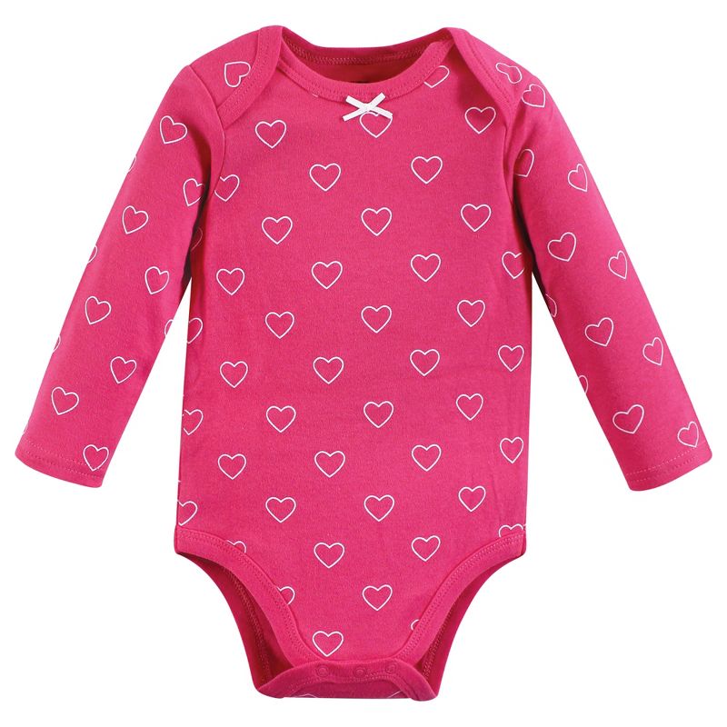 Hudson Baby Infant Girl Cotton Long-Sleeve Bodysuits, Mommy Latte, 6 of 7