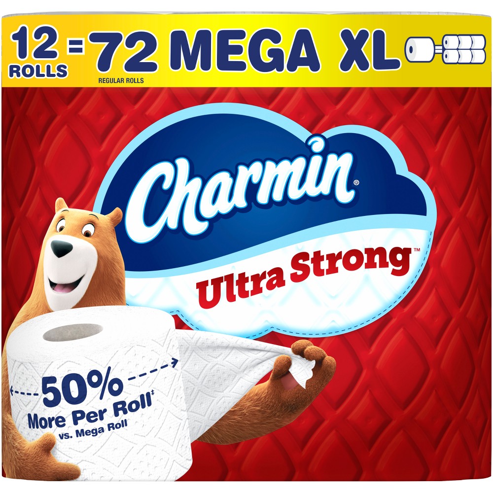 Charmin Ultra Strong Toilet Paper - 12 Mega XL Rolls: 330 Sheets per Roll