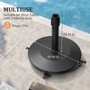 Pellebant Umbrella Base Patio with 4 Wheels, 55lbs Round Heavy Duty Concrete Stand for Outdoor Market Umbrella - 2 of 4