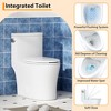 One Piece Toilet, Elongated Toilet - Powerful Flush 1.28 GPF, Soft-Close Seat, 12'' Rough-In, White Compact Design - 4 of 4