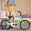 KWPZQEB Kids Bike, 20 Inch Children Bicycle for Boys Girls, Bicycle with Coaster Brake & V-Brake, Rear Rack/1-Speed/Lightweight Steel Frame - 2 of 4