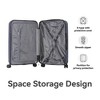 NAYSAYE Luggage ABS Hardshell 3 Piece Set with TSA Lock and Spinner Wheels for Travel, Blue, 20.67"*11.61"*29.92" - 2 of 4
