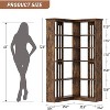 Corner Bookshelf 72.8 inch, 5 Tiers Large Wood Bookcase Corner Bookcases L Shaped Shelf Storage Rack for Living Room Office - 2 of 4