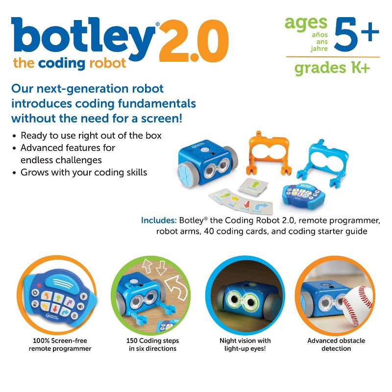 Learning Resources Botley the Coding Robot 2.0, Coding Robot for Kids, STEM Toy, Early Programming, Ages 5+, 5 of 7