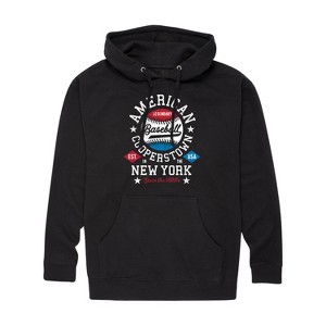 Men's - Instant Message - American Baseball Cooperstown Graphic Fleece Pullover Hoodie - 1 of 4