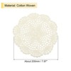 Unique Bargains Handmade Crochet Round Lace Placemats with Floral Patterns for Wedding Party - 2 of 4