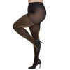 Memoi Women's Opaque Liquid Metal Nylon Tights - 3 of 4