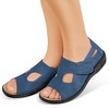 Collections Etc Adjustable Touch Closure Comfort Walking Sandals - 3 of 4