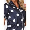 cheibear Women's Silky Satin Nightwear with Shorts Lounge Sleepwear Pajama Set - 4 of 4
