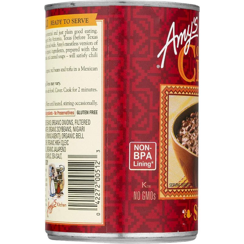 Amy&#39;s Organic Gluten Free Spicy Chili Soup - 14.7oz, 4 of 7