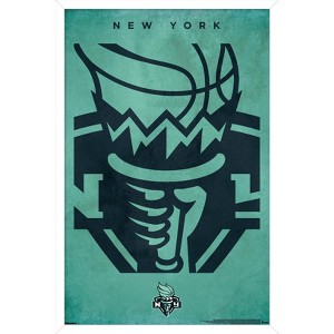 Trends International WNBA New York Liberty - Logo 25 Framed Wall Poster Prints - 1 of 4
