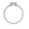 H.J. Namdar 0.14 ct tw Miracle Set Diamond Ring 14K White Gold Natural Diamonds Size 6 - 3 of 4