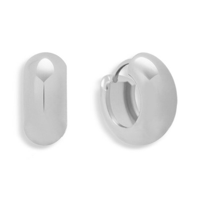 EVRY JEWELS WATERPROOF Gold or Silver Plated Stainless Steel Chunky Mini Hoop Earrings