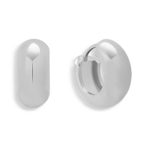 EVRY JEWELS WATERPROOF Gold or Silver Plated Stainless Steel Chunky Mini Hoop Earrings - 1 of 3