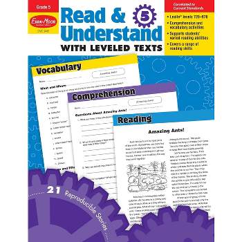 Read and Understand with Leveled Texts, Grade 5 Teacher Resource - (Read & Understand with Leveled Texts) by  Evan-Moor Educational Publishers