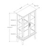 43.5" Curio Display Cabinet, Glass Display Cabinet with Adjustable Shelves, Wooden Storage Cabinet for Kitchen Living Room Bedroom Office - 4 of 4