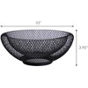 Metal Wire Woven Fruit Storage Bowl Basket for Kitchen, Large Black Mesh Fruit Stand, for Apple, Pineapple, Banana, Orange, Lemon, Pear (White) - 2 of 4
