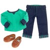 Sophia’s Shirt, Jeans, and Penny Loafers Set for 18" Boy Dolls - 3 of 4
