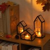 MOEPISY Black Glass Candle Holders - Fall Decorations for Home, Autumn Decor, Halloween Decorations - 2 of 4