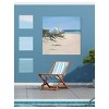 Cottage Garden West of The Wind Beach Umbrellas Blue, Yellow, Tan 24 x 24 Inch Waterproof Gallery Wrapped Canvas, Outdoor Garden, Yard, Patio All - 2 of 2