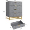 2/3/4/5/6/7 Drawer Dresser with Metal Legs, Wood Dressers Chest Organizer with Wide Storage, Modern Chest of Drawers for Bedroom, Living Room,Hallway - 2 of 4