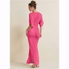 VENUS Womens Drape Sleeve Maxi Dress​  -  L, Hot Pink - 2 of 4