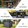 NicBex Permanent Galvanized Steel Roof Outdoor Gazebo with Aluminum Frame, Pavilion Metal Gazebos with Netting & Curtains for Garden, Patios, Lawns - 4 of 4