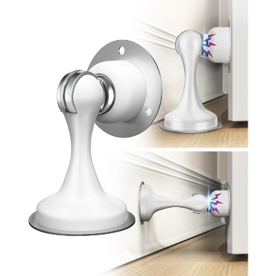 DOMETOUR Magnetic Door Stopper, Stainless Steel, 1Pc, No Drilling, Holds Wide Doors Open